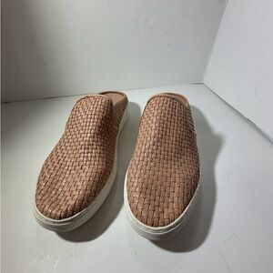 J Slides Tan Woven Loafers size 10